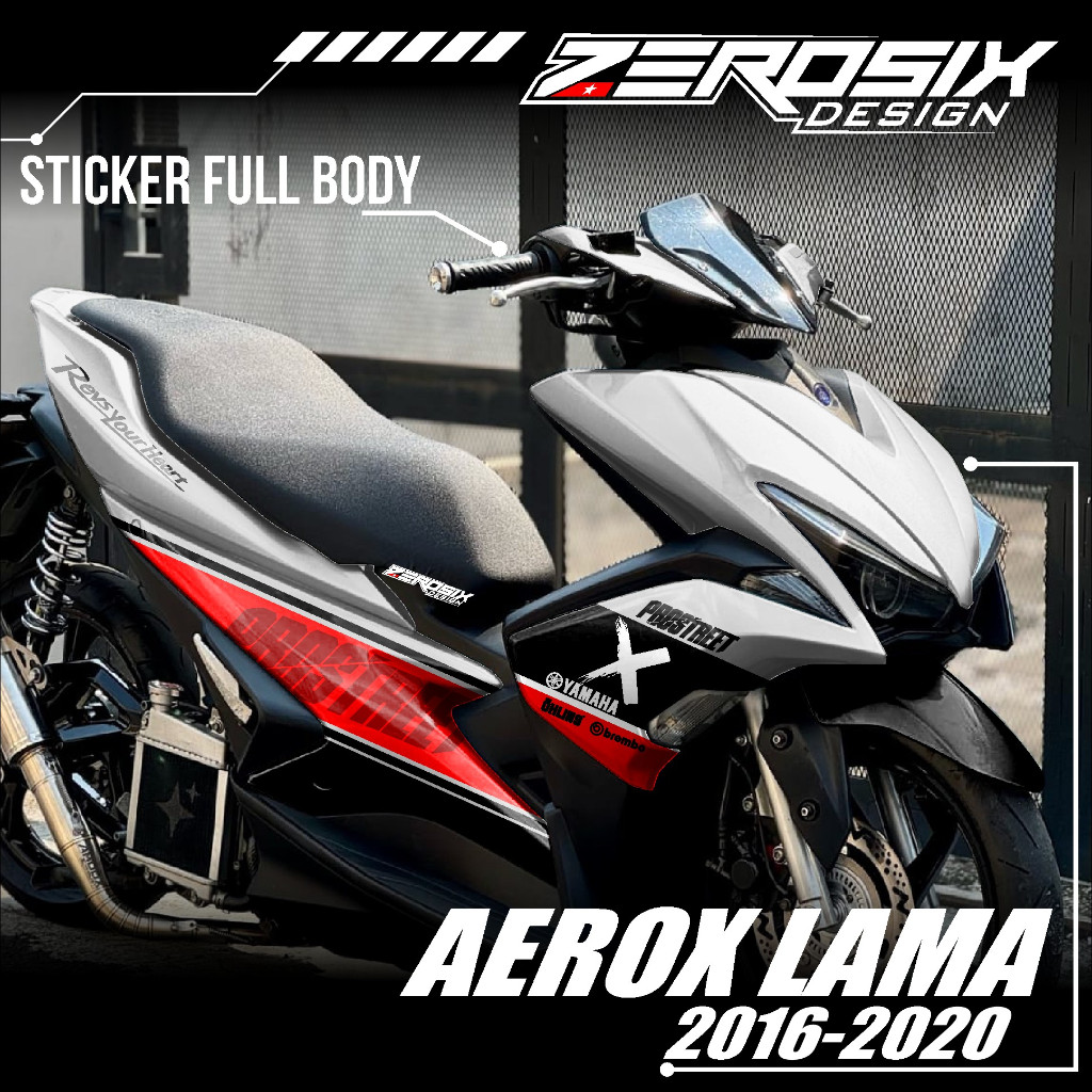 Decal Stiker Aerox 155 Lama Full Body Tahun 2016-2020 Stiker Aerox 155 Variasi Lis Racing Prostreet