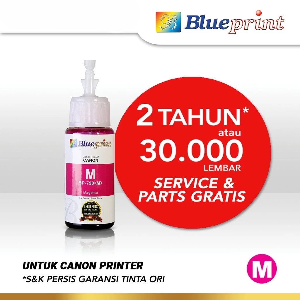 Tinta Canon BLUEPRINT Refill For Printer Canon 70ml Magenta - Merah