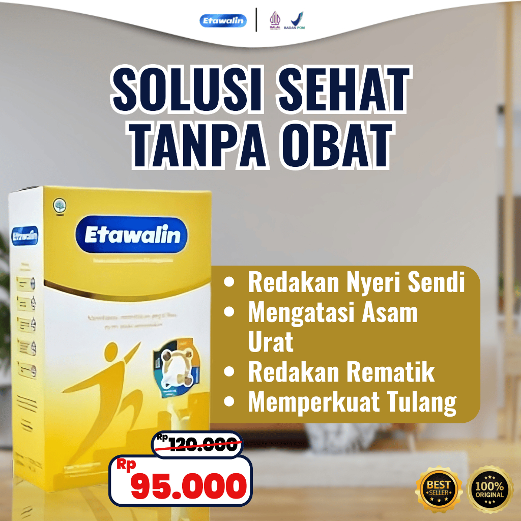 

ETAWALIN 100% ORIGINAL -Solusi Nyeri Sendi Asam Urat Syaraf Kejepit Pegal Linu Jaga Kepadatan Tulang