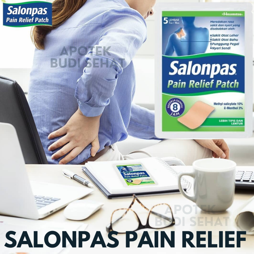 Salonpas Pain Relief Patch isi 3 lembar Koyo Pereda Rasa Sakit Koyo Terkilir Obat Nyeri Sendi Nyeri 