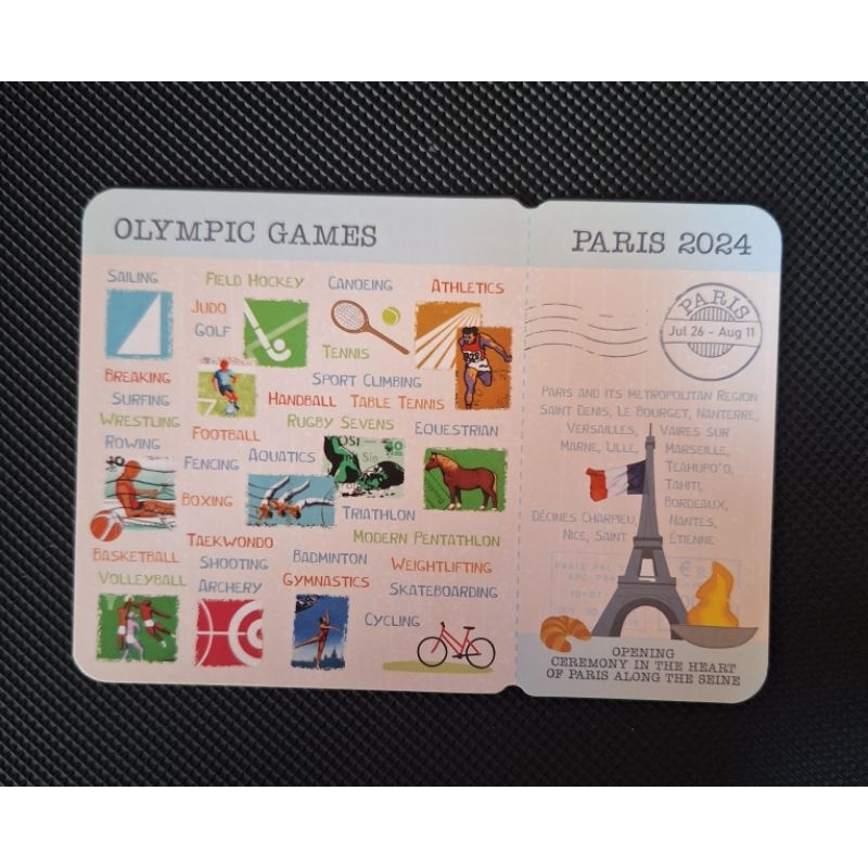 

kartu pos olimpiade paris/olympic card postcard