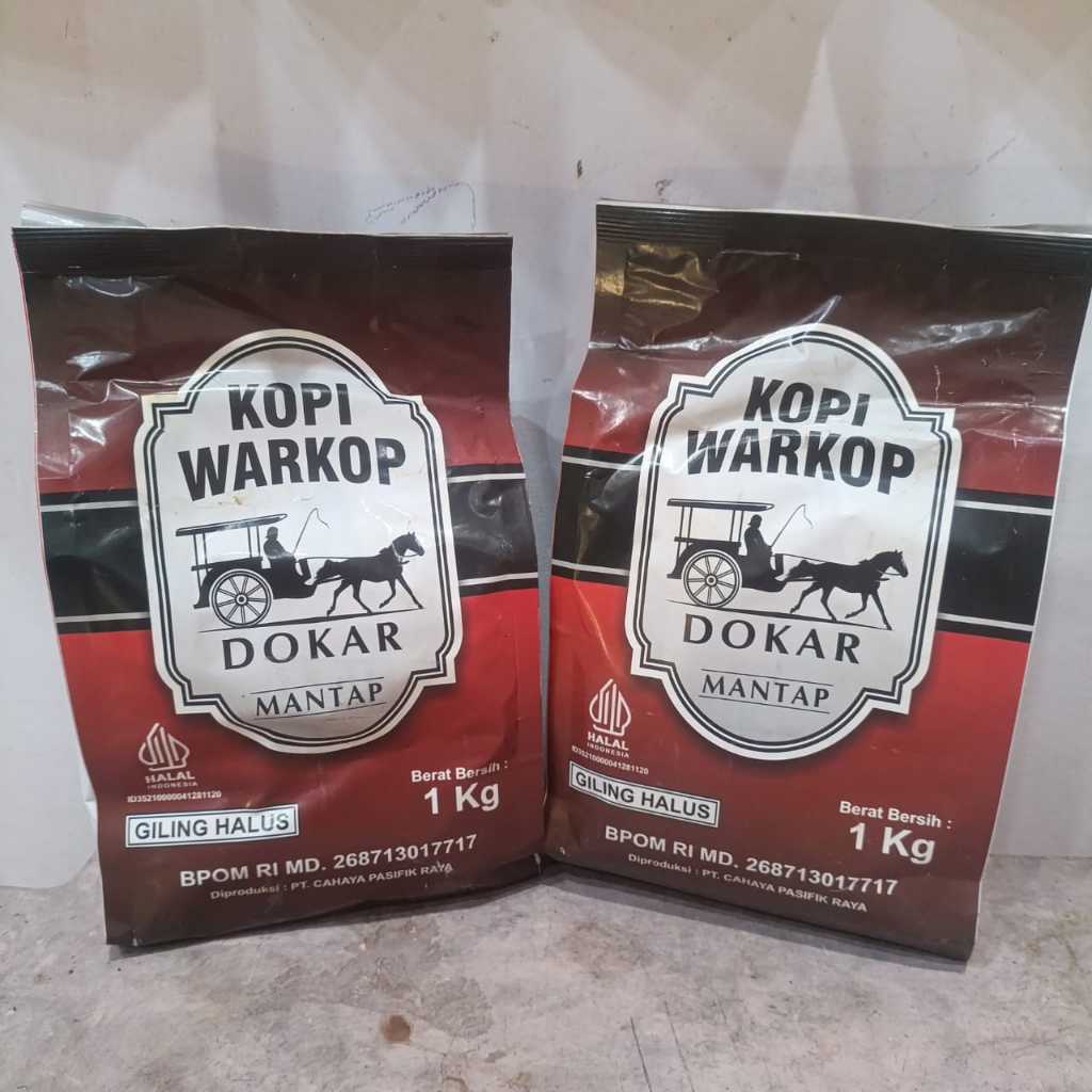 

Kopi Warkop Cap Dokar 1 Kg Gilingan Halus Murni Java Robusta Gurih Murah