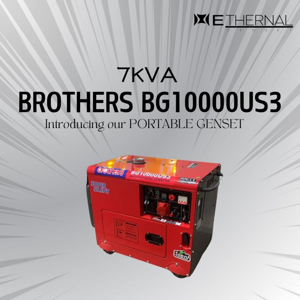 Genset Brothers BG10000US3 - 7 kVA Generator Listrik Bensin
