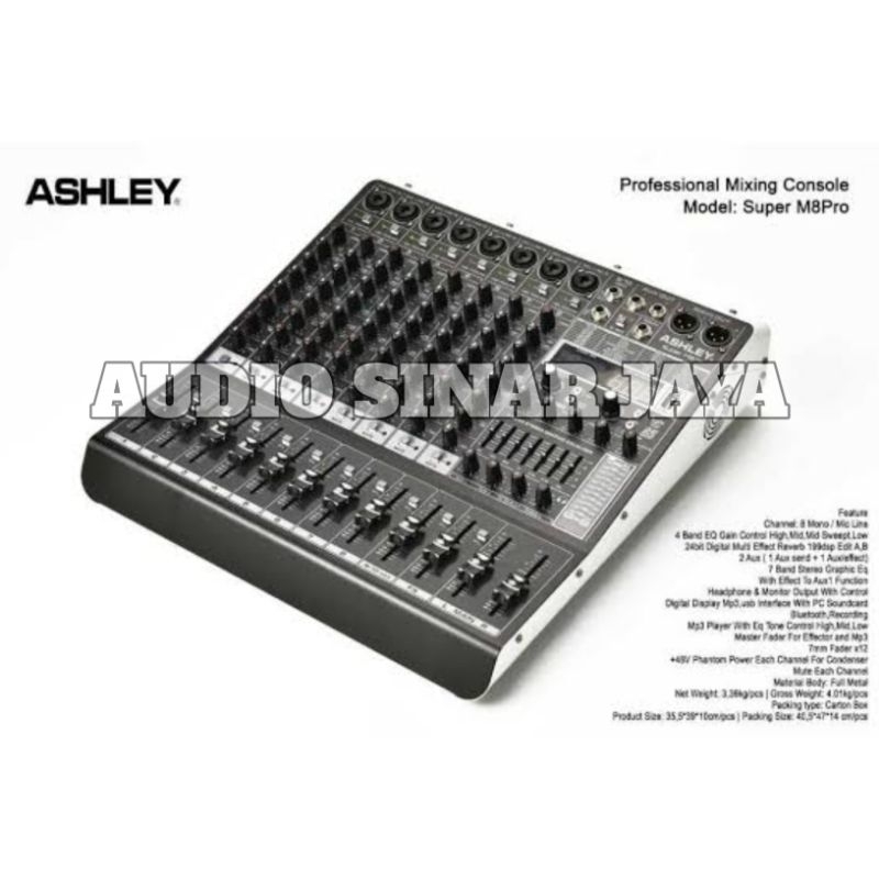Mixer Ashley Super M8 Pro ( 8 Channel )