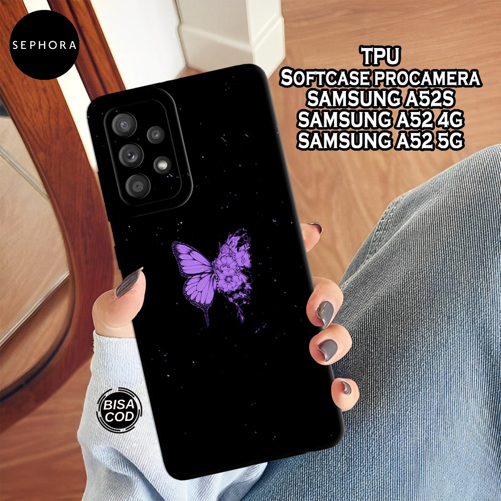 Case Samsung A52s/A52 4G/A52 5G - Fashion Case Kupu Kupu - Softcase Samsung A52s/A52/A52 5G  - Case 
