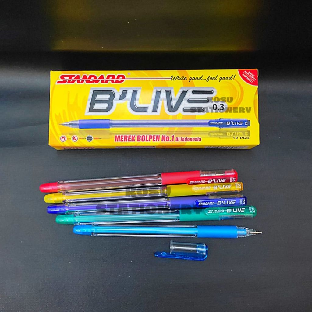 

BOLPEN / BALLPOINT / PULPEN / POLPEN STANDARD BLIVE 0.38 HITAM