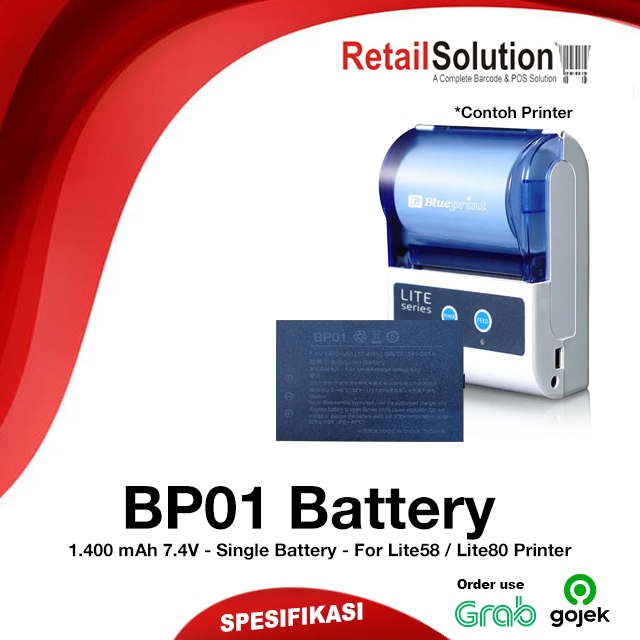 Battery Baterai Printer Thermal - BP01 for Blueprint Lite80 Lite 80