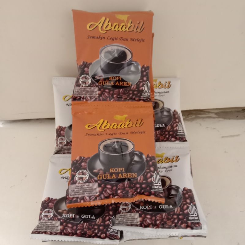 

1 karton 120 pcs Kopi Ababil Mix Gula Putih Dan Gula Aren