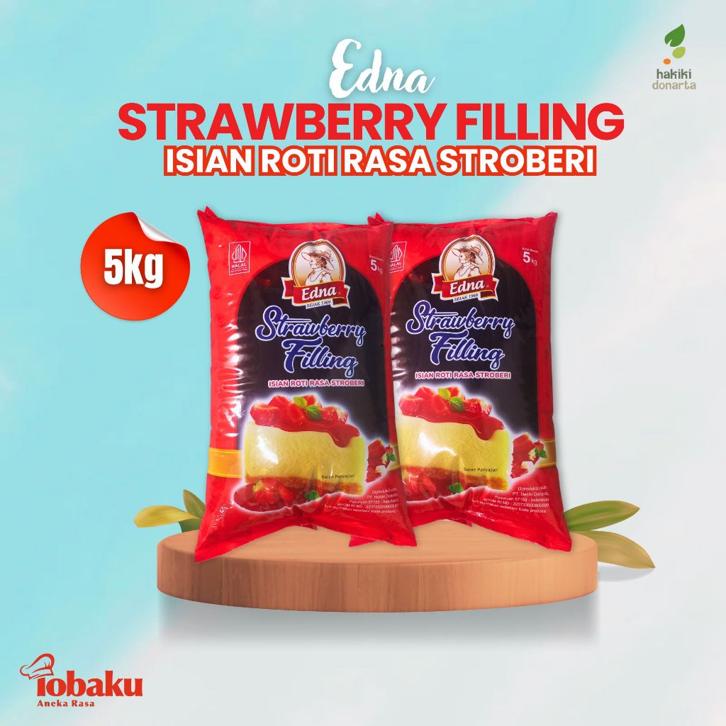 

Edna Selai Ekonomis Strawberry Filling Isian Roti Rasa Stroberi 5kg