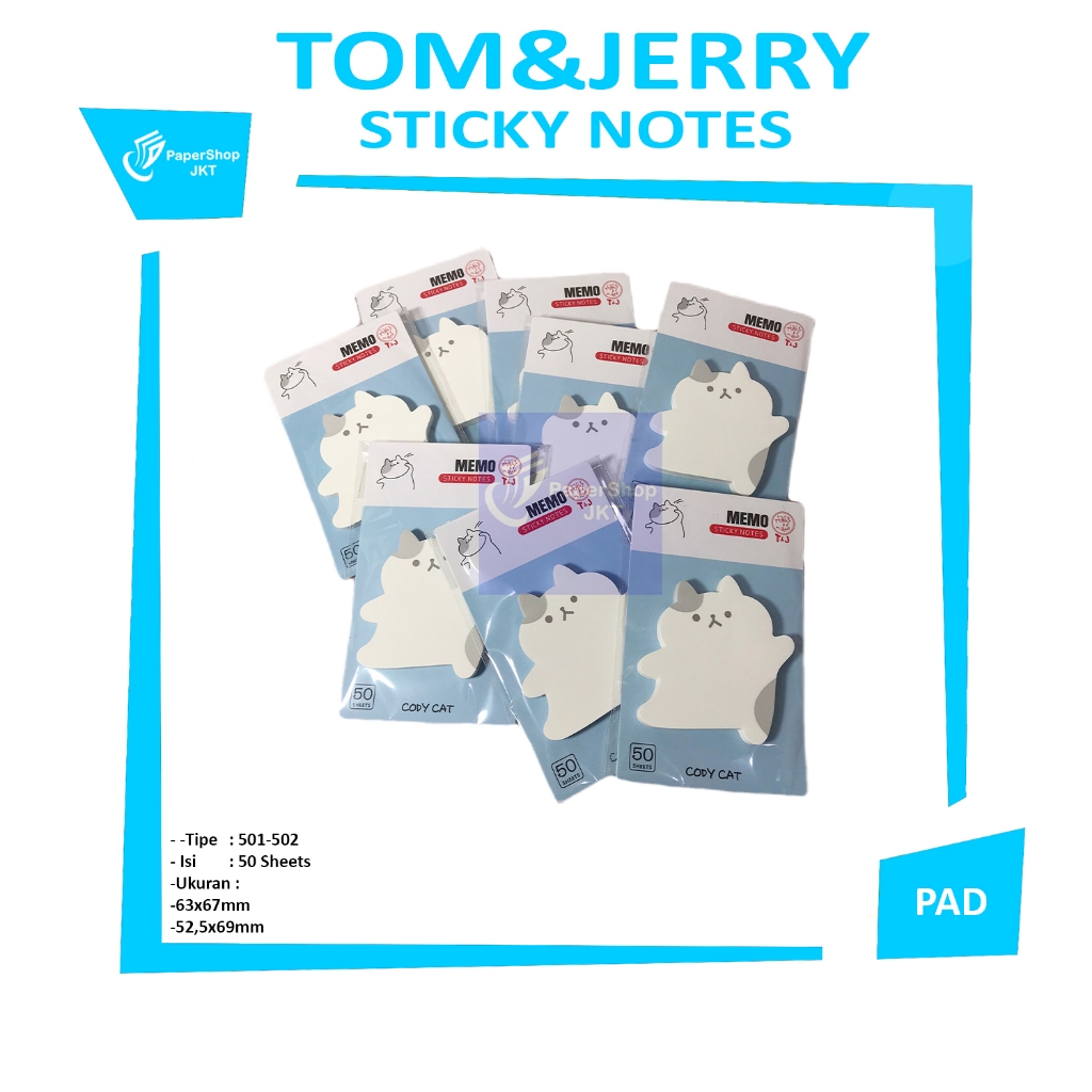 

TOM & JERRY - Memo Sticky Notes Karakter TJ-501-502 - PAD