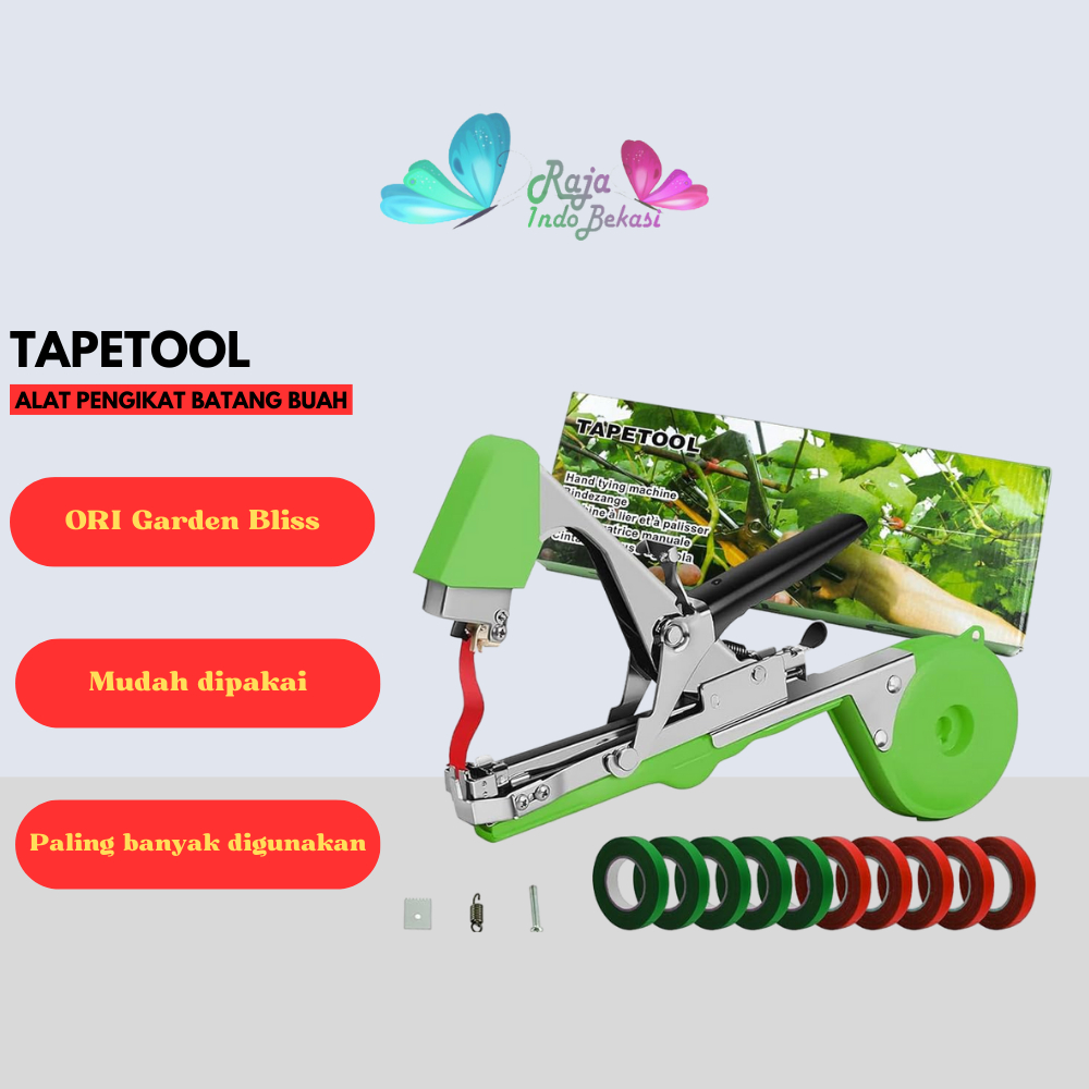 Tapetool Alat Pengikat Batang Buah Anggur Melon Semangka Tanaman Merambat Hand Tying Machine Alat Pe