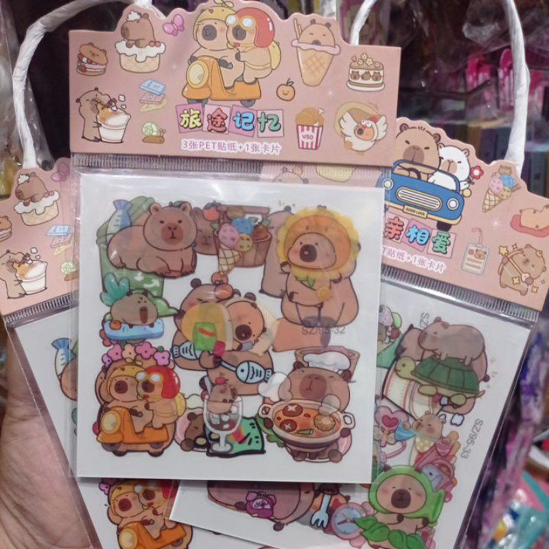 

Stiker Transparan Capybara Stiker Aesthetic