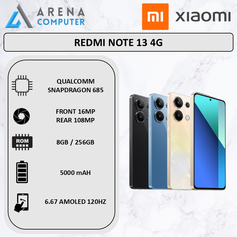 Xiaomi Redmi Note 13 4G 8GB 256GB Garansi Resmi
