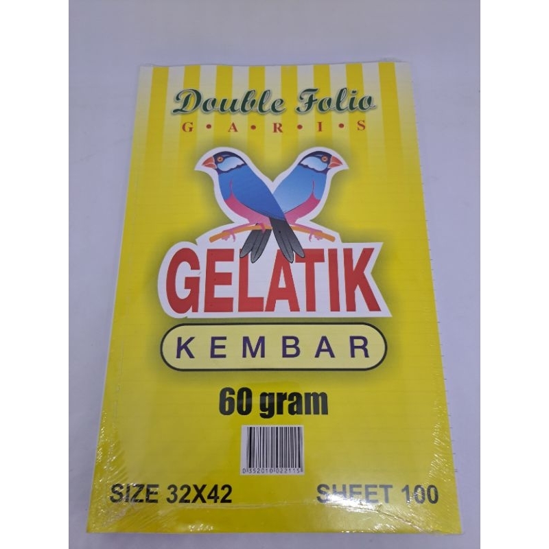 

DOUBLE FOLIO GARIS GELATIK ISI 100 SHEET