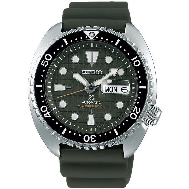 Seiko Prospex SRPE05K1 King Turtle Automatic Green Dial Green Rubber Strap - Jam Tangan Seiko Origin