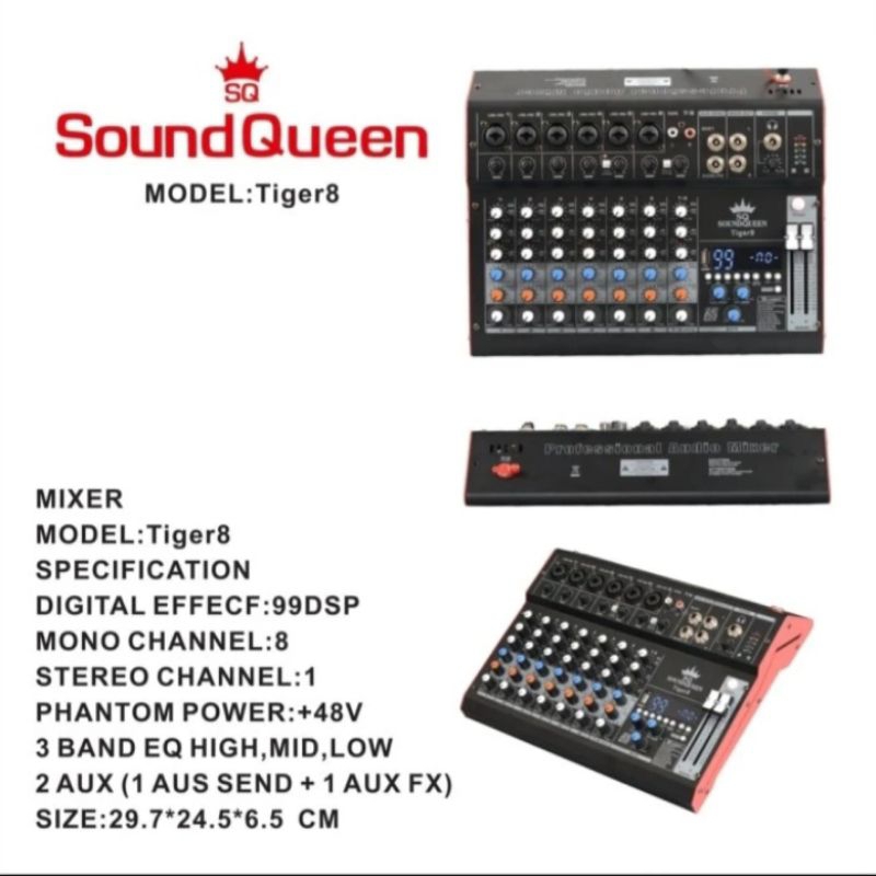 Mixer Soundqueen TIGER 8 Channel Original