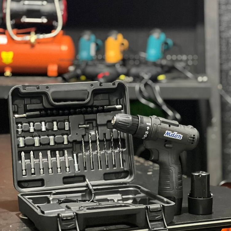 Mesin Bor Baterai 12V YUKIDO PRO - Cordless Drill 2 Batrai - Bor tanpa Kabel Makita Maktec Modern