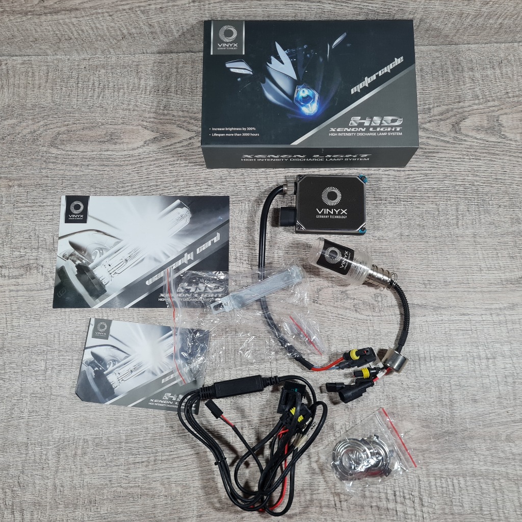 Lampu Motor Universal HID Xenon Light VINYX Germany 6000k H4 H6 HS5 35 watt