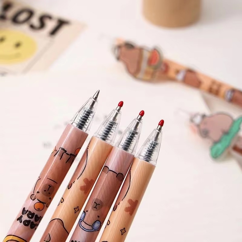 

BB Pulpen Pen Gel Cetek Akrilik motif Capybara, Crybaby, Labubu, Crayon Shinchan