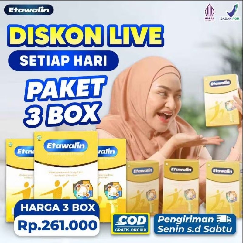 

Susu Etawalin - Paket 3 Box Untuk Atasi Asam Urat Radang Nyeri Sendi Pegal Linu