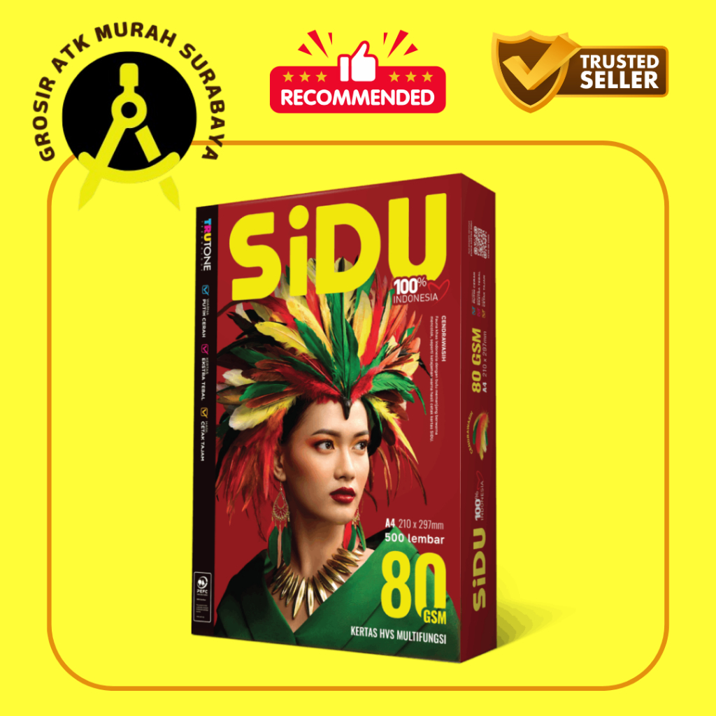 

Kertas HVS Sidu Sinar Dunia Print Fotocopy A4 80 gram gsm