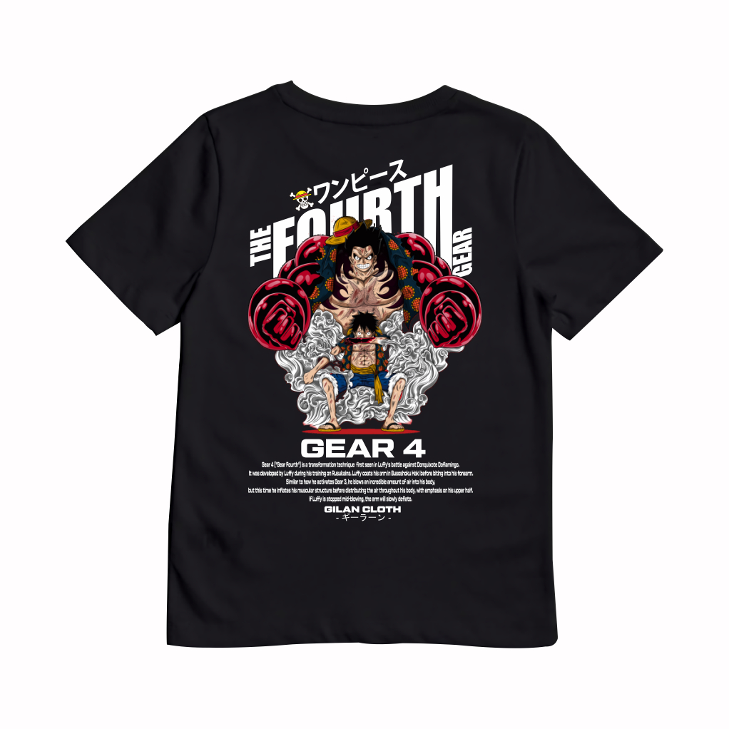 SAKAZUKI Kaos Baju Anak Gambar Anime ONE PIECE MONKEY D LUFFY GEAR 4 FOURTH TANK BOUND SNAKE MAN