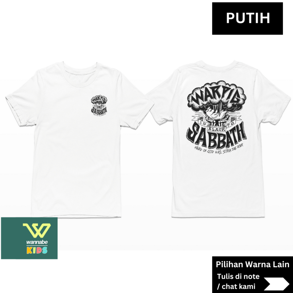 Kaos Band Black Sabbath Dewasa S–7XL Big Size Jumbo & Anak XS–XL | Baju Musik Rock Metal Couple Kelu