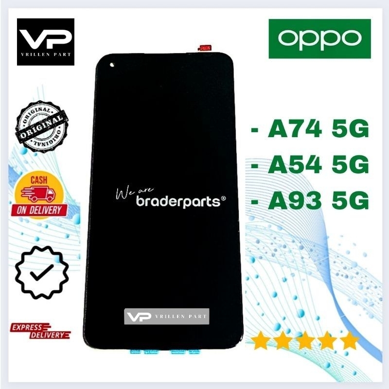 LCD Touchscreen Oppo A74 5G / A54 5G / A93 5G E1 Black Braderparts