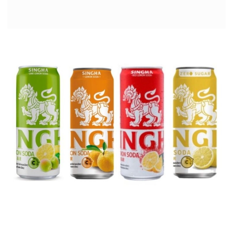 

Singha Lemon Soda 330ml. Zero Sugar. Original Thailand