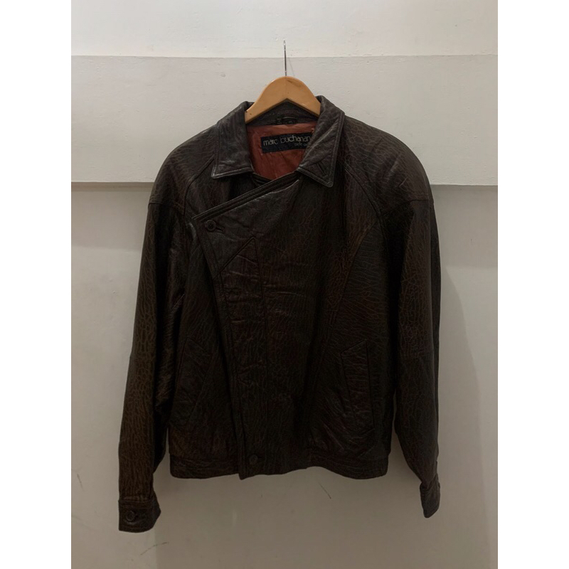 leather jacket brown