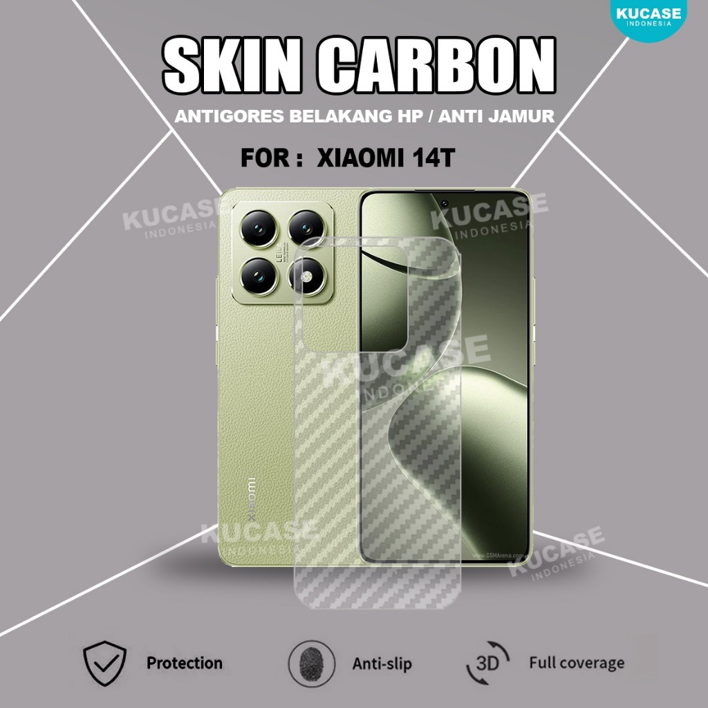 Xiaomi 14T Xiaomi 14T Pro Xiaomi 14 Garskin Anti Gores Belakang Skin Carbon Transparan Xiaomi 14T Xi
