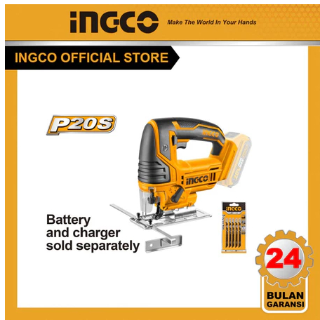 MESIN JIGSAW CORDLESS 20V INGCO BATERAI CJSLI8501