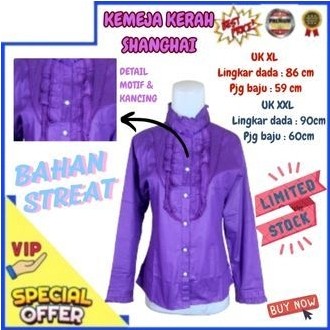 kemeja wanita rempel depan dada atasan rempel polos wanita lengan panjang baju polos lengan panjang 