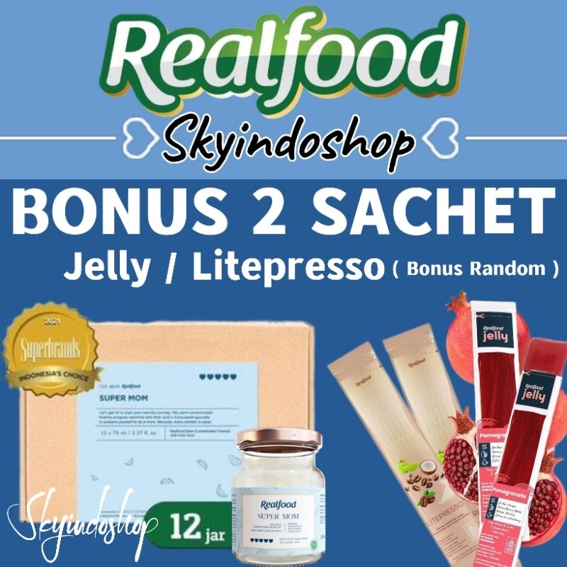 

Realfood Super Mom ( P.12 Bonus 2 Sachet Jelly / Coffee ) Minuman Sarang Burung Walet Bpom Halal