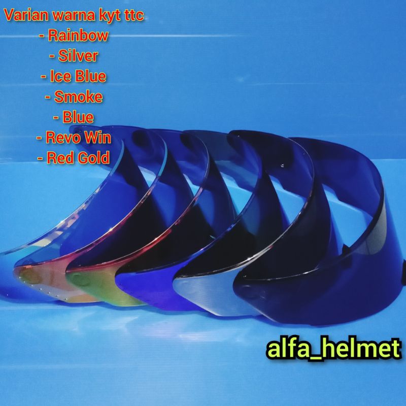 VISOR TTC / KACA HELM TTC IRIDIUM / HELM KYT VISOR IRIDIUM / VISOR TT COURSE • norisk