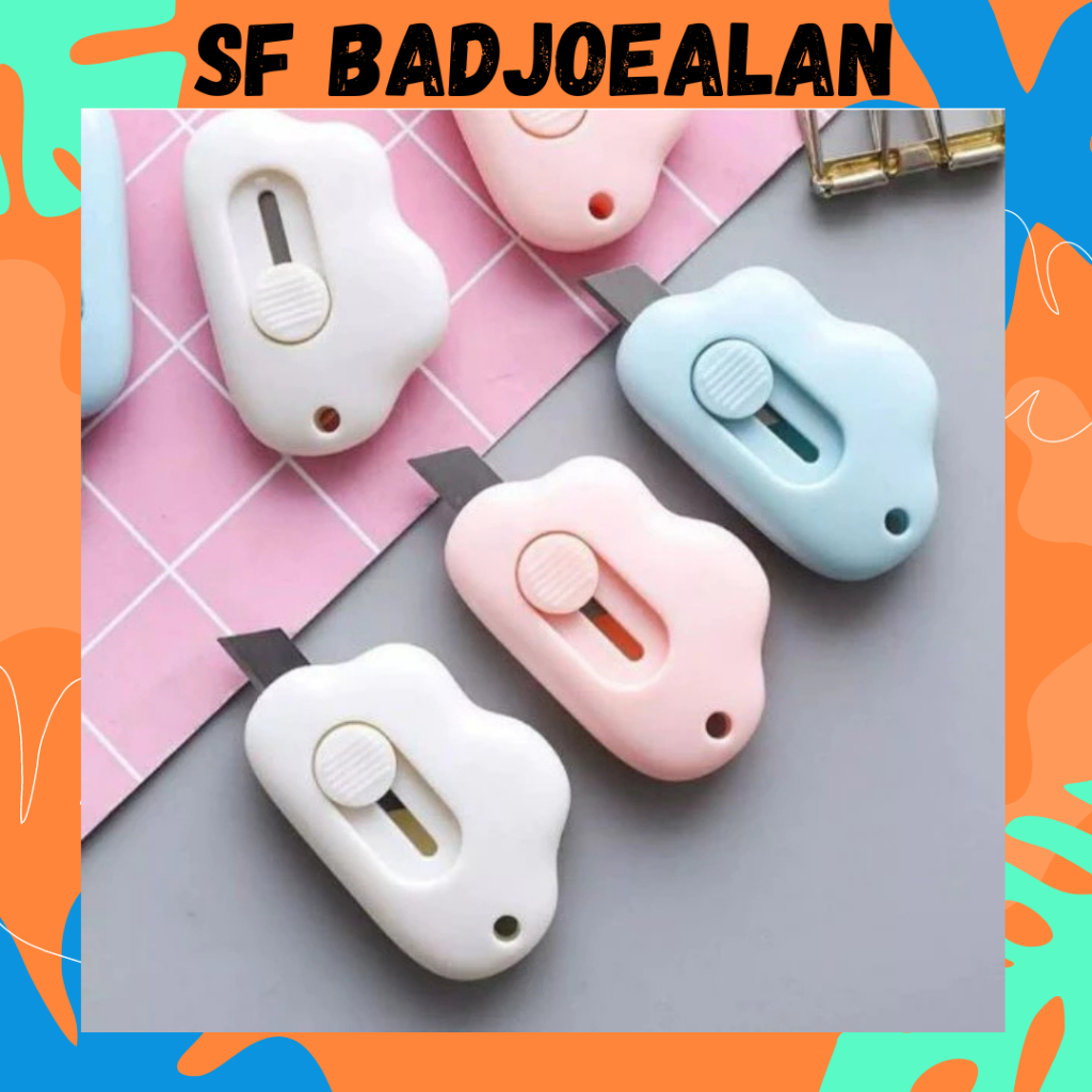 

Cutter Mini Pisau Pemotong Kertas Mini Portable Bentuk Awan Cutter Mini Pembuka Paket SF068