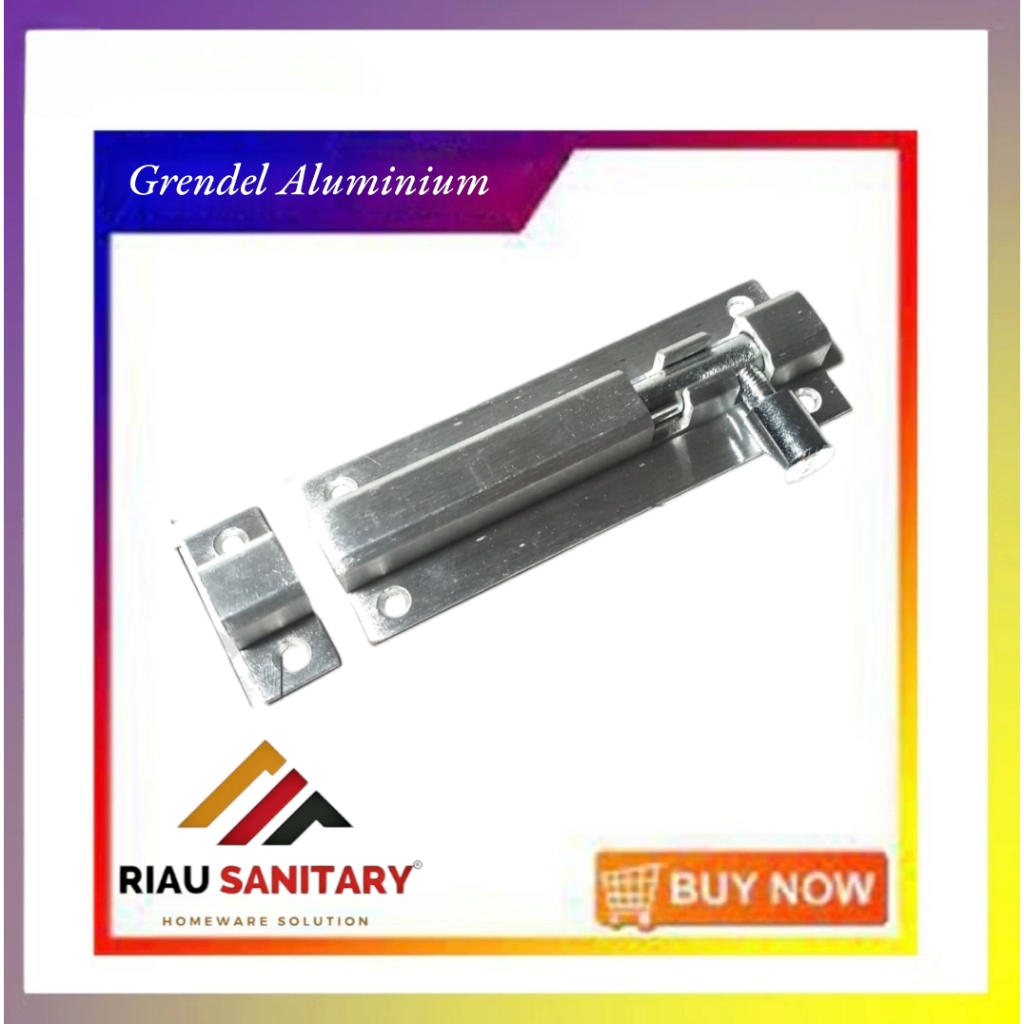 grendel aluminium pintu tebal, grendel jendela aluminium, grendel kamar mandi tebal