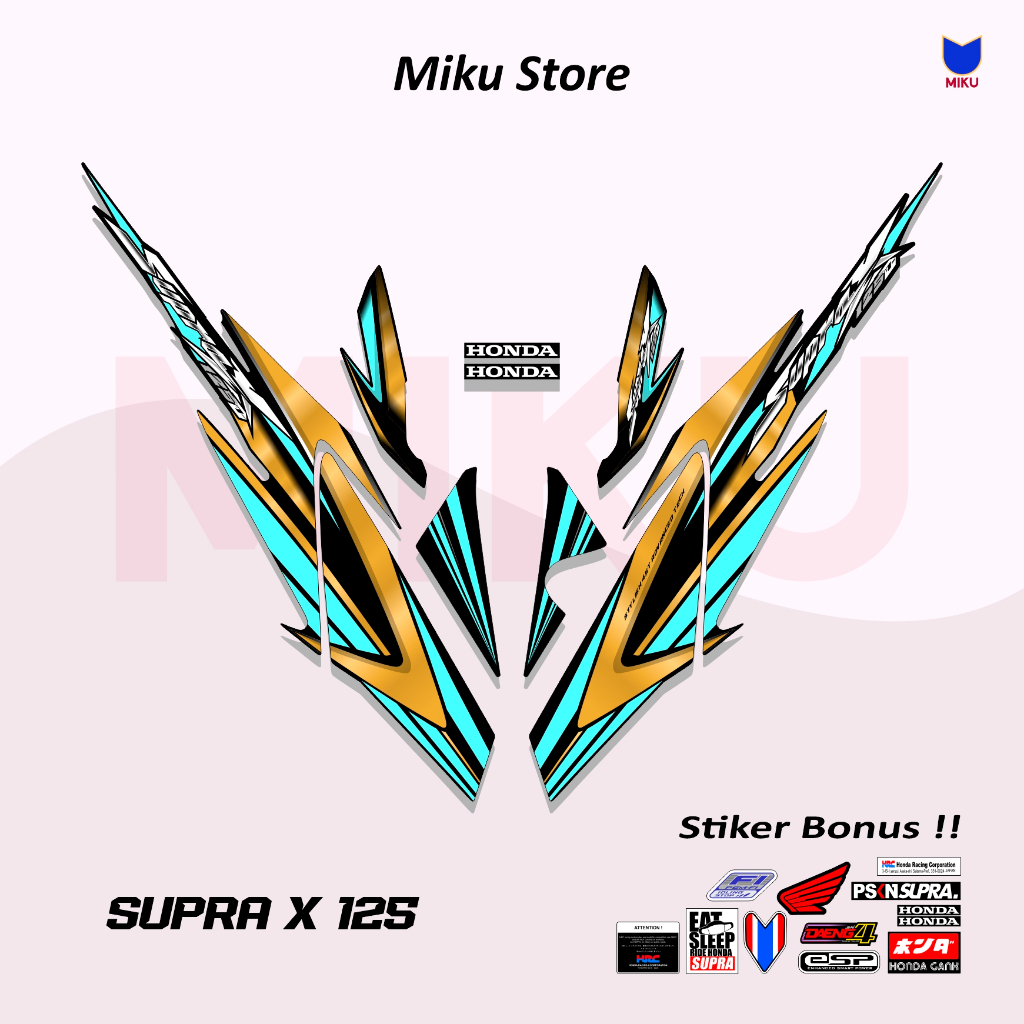 STRIPING STIKER STICKER SP99D MOTOR HONDA SUPRA X 125 OLD 2005 2006 VARIASI MOTIF LINE RACING