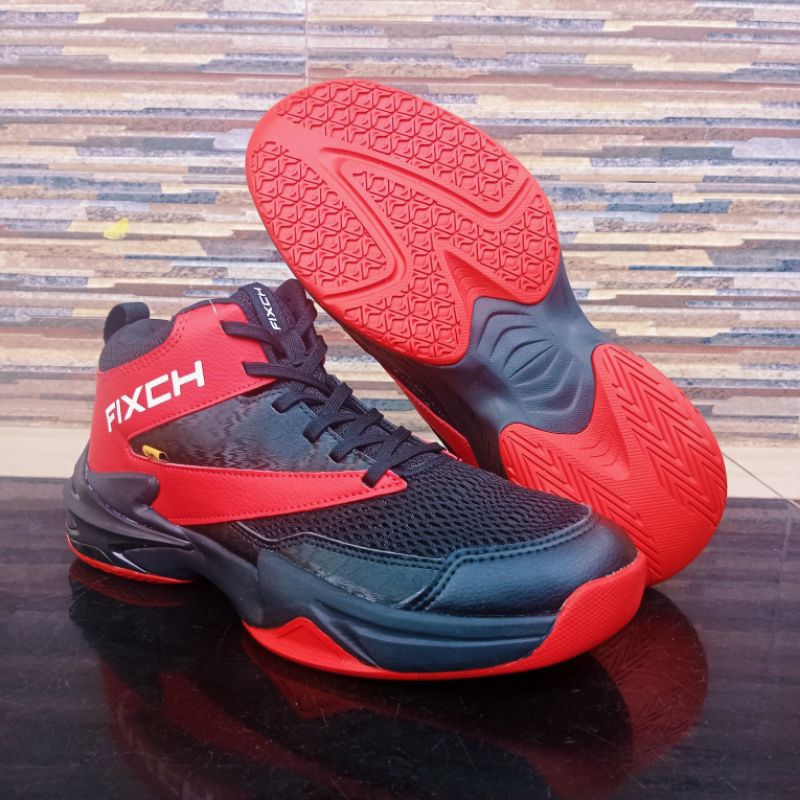 Sepatu Voly Fixch Troy  Red Black  Red