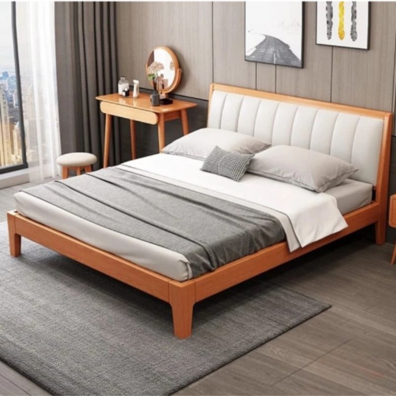 Kayukozy - Tempat Tidur Ranjang Dipan Minimalis Kayu Jati 180×200 Dipan Minimalis