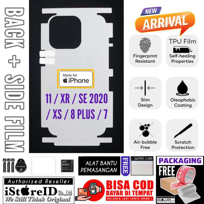 [COD] (Free: Tools+Sticker) ORIGINAL Hydrogel Screen / Body Cover 360° iPhone 7 Plus 8 SE 2020 2022 