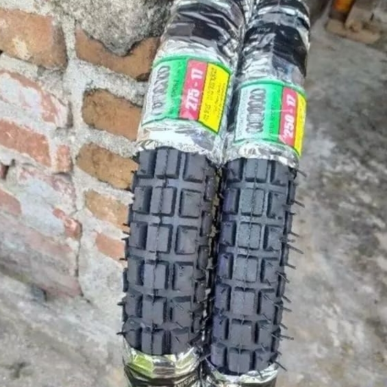 ban trail bebek ring 17 sepasang depan belakang ukuran 250 17 dan 275 17