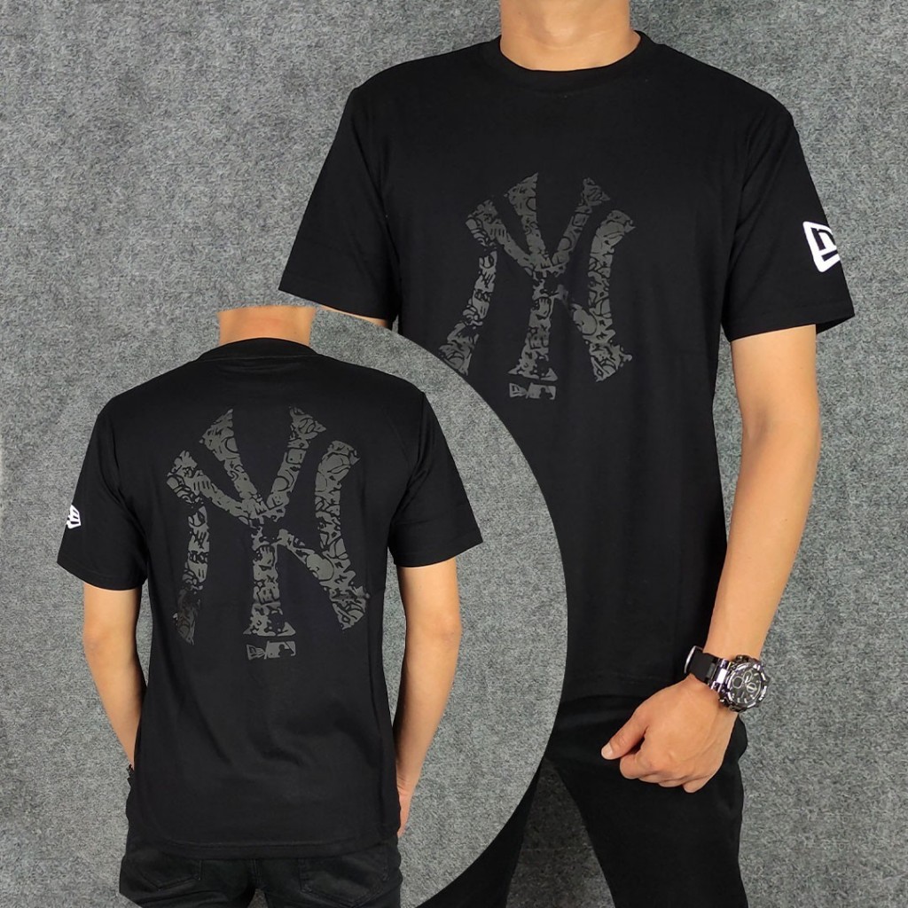 Mbl New York Yankees Baju Kaos Pria Wanita Unisex Branded Full Tag Label