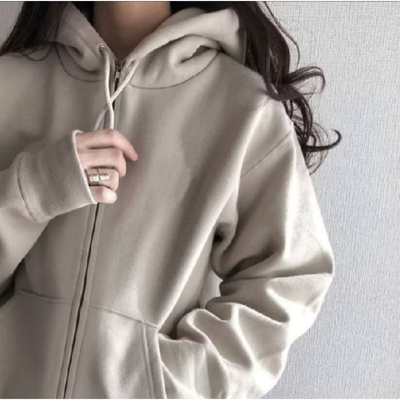 Hoodie Zipper Hoodie Zipper polos Hoodie Zipper oversize pria wanita