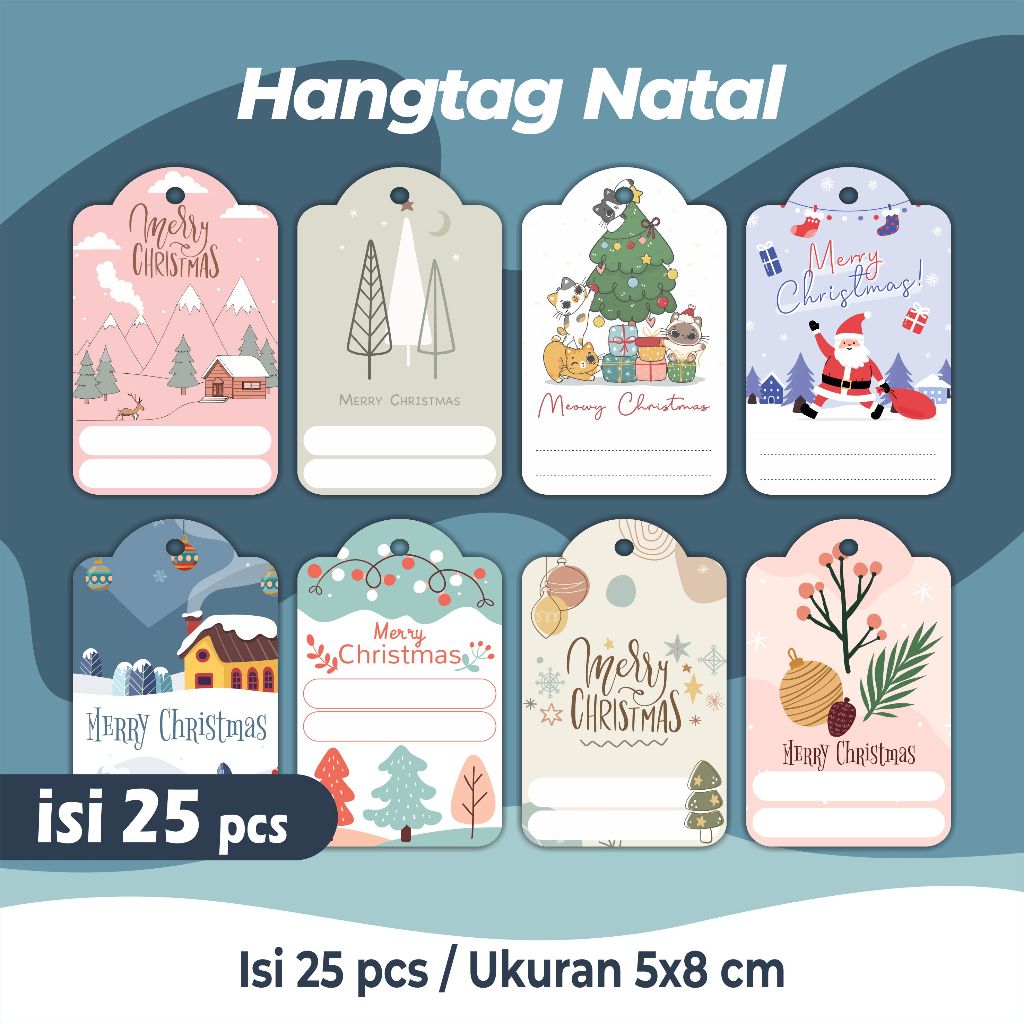 

Hangtag Hampers Natal - Tag christmass - Christmass card natal