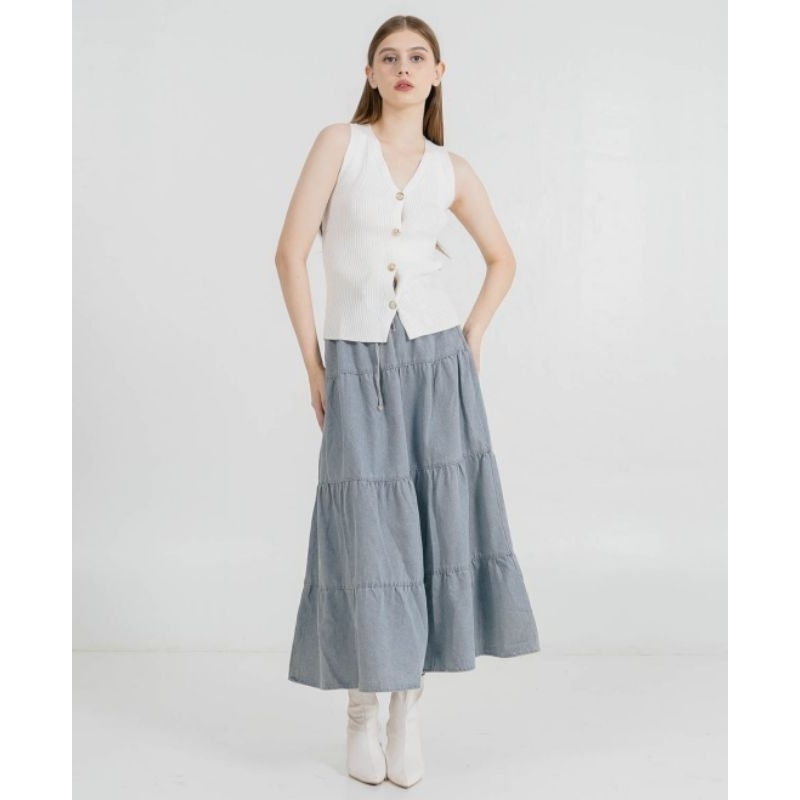 ROK PANJANG JEANS KINSLEY SKIRT SKIRT, THIS IS APRIL
