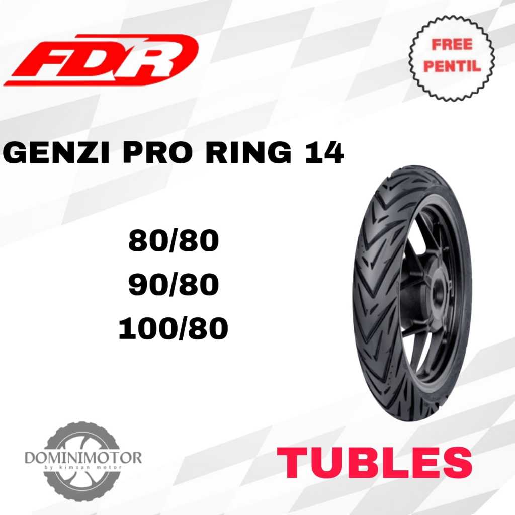Ban Motor Ring 14 FDR Genzi Pro 80/80-14 90/80-14 100/80-14  Ring 14 Tubeless Ban Motor Ring 14 Ban 