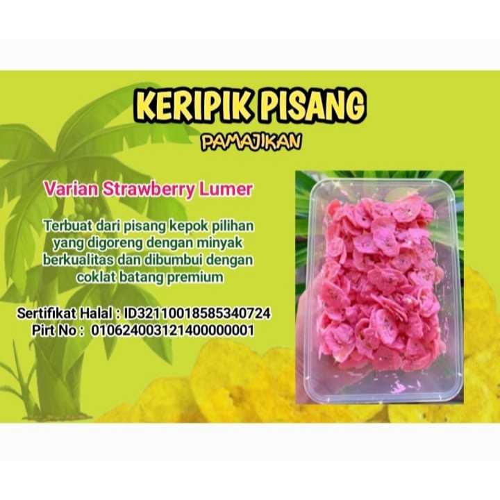

Keripik Pisang Varian Strawberry Lumer
