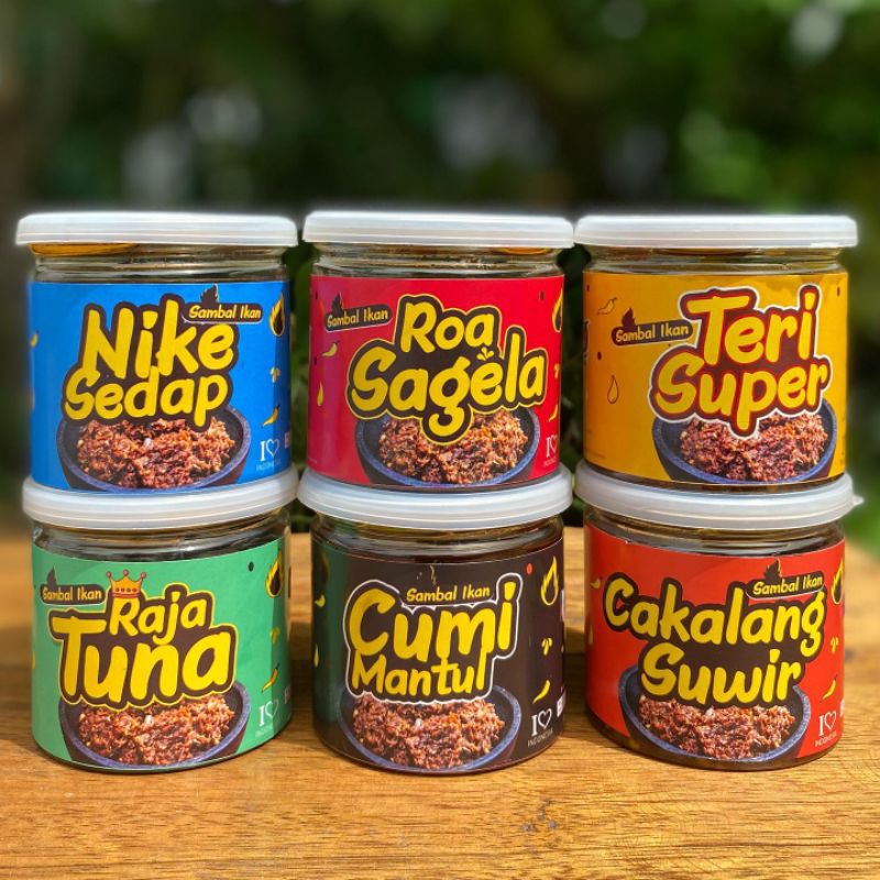 

Sambal Ikan Tuna, Cumi, Teri, Cakalang Suwir, Roa Sagela, Nike