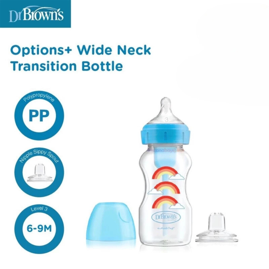 Dr.Browns Botol Susu Wide Neck Options Transition 270ml